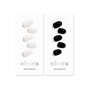 image:imageohora Semi Cured Gel Nail Set of 2 N Clean White amp N Onyx  Professional SalonQuality Nail Care