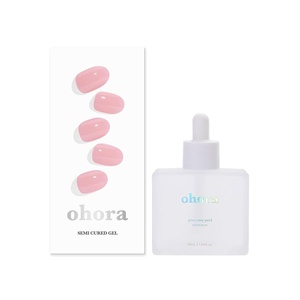 image:imageohora Semi Cured Gel Nail Set of 2 N Cream Pink amp Pro Easy Peel Remover  Professional SalonQuality Nail Care