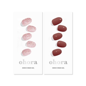 image:imageohora Semi Cured Gel Nail Set of 2 N Pixie Dust amp N Bare Brick  Professional SalonQuality Nail Care