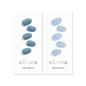 image:imageohora Semi Cured Gel Nail Set of 2 N Washing Jean amp N Cream Sky  Professional SalonQuality Nail Care