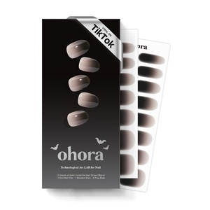 image:imageohora Semi Cured Gel Nail Strips N Honey Veil  Works with Any Lamps SalonQuality Long Lasting Easy to Apply amp Remove  Includes 2 Prep Pads Nail File amp Wooden StickN Dark Veil