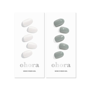 image:imageohora Semi Cured Gel Nail Set of 2 N Clean White amp N Cream Fog  Professional SalonQuality Nail Care