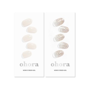 image:imageohora Semi Cured Gel Nail Set of 2 N Cream Cotton amp N Sparkle Glam  Professional SalonQuality Nail Care
