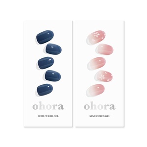 image:imageohora Semi Cured Gel Nail Set of 2 N Cream Indigo amp N Blossom  Professional SalonQuality Nail Care