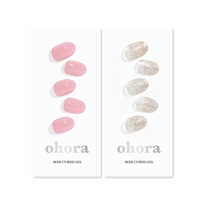 image:imageohora Semi Cured Gel Nail Set of 2 N Cream Pink amp N Sparkle Glam  Professional SalonQuality Nail Care