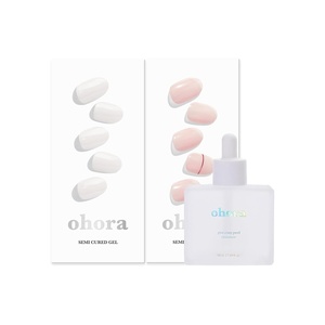 image:imageohora Semi Cured Gel Nail Set of 3 N Clean White amp N Basic Nails no11 amp Easy Peel Remover  Professional SalonQuality Nail Care
