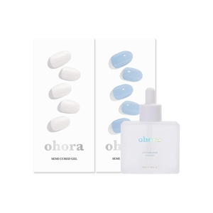 image:imageohora Semi Cured Gel Nail Set of 3 N Clean White amp N Cream Sky amp Easy Peel Remover  Professional SalonQuality Nail Care