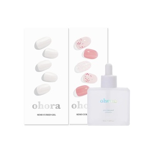 image:imageohora Semi Cured Gel Nail Set of 3 N Clean White amp N Rose Diamond amp Easy Peel Remover  Professional SalonQuality Nail Care