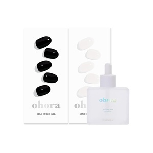 image:imageohora Semi Cured Gel Nail Set of 3 N Onyx amp N Bare Crystal amp Easy Peel Remover  Professional SalonQuality Nail Care