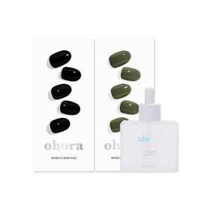 image:imageohora Semi Cured Gel Nail Set of 3 N Onyx amp N Cream Moss amp Easy Peel Remover  Professional SalonQuality Nail Care