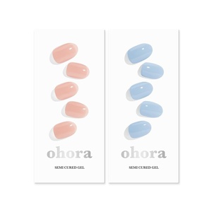 image:imageohora Semi Cured Gel Nail Set of 2 N Bare Apricot amp N Cream Sky  Professional SalonQuality Nail Care