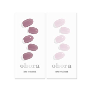 image:imageohora Semi Cured Gel Nail Set of 2 N Bare Plum amp N Bare Pink  Professional SalonQuality Nail Care