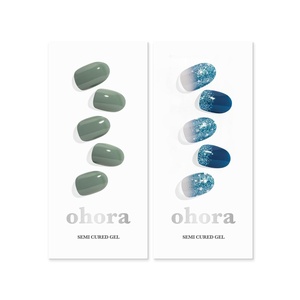 image:imageohora Semi Cured Gel Nail Set of 2 N Cream Leaf amp N Waterbomb  Professional SalonQuality Nail Care