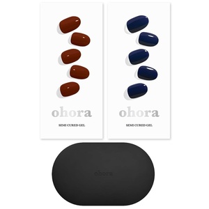 image:imageohora Semi Cured Gel Portable Starter Set N Chilly amp N Royal Navy amp Portable Gel Lamp  Professional SalonQuality Nail Care