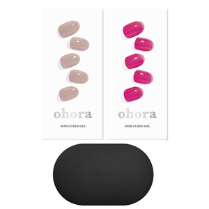 image:imageohora Semi Cured Gel Portable Starter Set N Cream Beige amp N Tint Reddish amp Portable Gel Lamp  Professional SalonQuality Nail Care