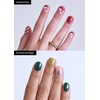 image:imageohora Semi Cured Gel Nail Strips N Crimson Bow  Works with Any Lamps SalonQuality Long Lasting Easy to Apply amp Remove  Includes 2 Prep Pads Nail File amp Wooden Stick2025 Christmas Set N Santa Cane  N Christmas Magic