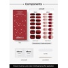 image:imageohora Semi Cured Gel Nail Strips N Crimson Bow  Works with Any Lamps SalonQuality Long Lasting Easy to Apply amp Remove  Includes 2 Prep Pads Nail File amp Wooden StickN Crimson Bow