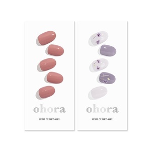 image:imageohora Semi Cured Gel Nail Set of 2 N Ash Pink amp N Dancing Flower  Professional SalonQuality Nail Care