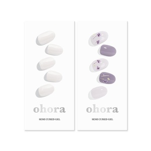 image:imageohora Semi Cured Gel Nail Set of 2 N Clean White amp N Dancing Flower  Professional SalonQuality Nail Care