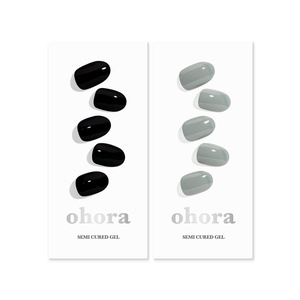 image:imageohora Semi Cured Gel Nail Set of 2 N Onyx amp N Cream Fog  Professional SalonQuality Nail Care
