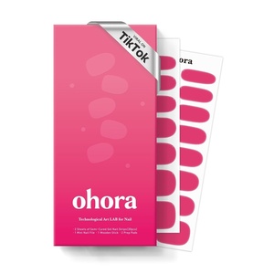 image:imageohora Semi Cured Gel Nail Strips N Star Stripes  Works with Any Lamps SalonQuality Long Lasting Easy to Apply amp Remove  Includes 2 Prep Pads Nail File amp Wooden StickN Its THAT Pink
