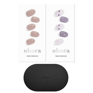 image:imageohora Semi Cured Gel Portable Starter Set N Cream Beige amp N Dancing Flower amp Portable Gel Lamp  Professional SalonQuality Nail Care