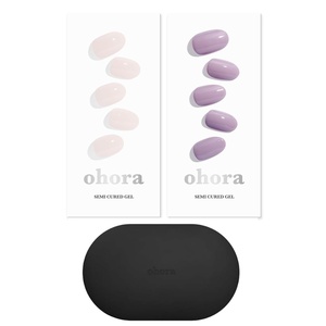 image:imageohora Semi Cured Gel Portable Starter Set N Cream Light amp N Blueberry Jam amp Portable Gel Lamp  Professional SalonQuality Nail Care