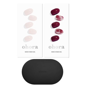 image:imageohora Semi Cured Gel Portable Starter Set N Cream Light amp N Mulberry amp Portable Gel Lamp  Professional SalonQuality Nail Care
