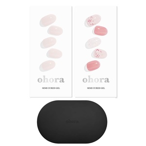 image:imageohora Semi Cured Gel Portable Starter Set N Cream Light amp N Rose Diamond amp Portable Gel Lamp  Professional SalonQuality Nail Care