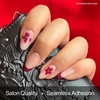 image:imageohora Gel Press On Nails  Medium Oval Red French Art  Hibiscus Island  SalonQuality 100 Real Gel No UV Lamp No Glue NonToxic  15 Sizes 30 Tips  Long lasting K beauty nails Summer nailsHibiscus Island