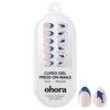image:imageohora Gel Press On Nails  Medium Oval Red French Art  Hibiscus Island  SalonQuality 100 Real Gel No UV Lamp No Glue NonToxic  15 Sizes 30 Tips  Long lasting K beauty nails Summer nailsOcean Tale