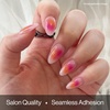 image:imageohora Gel Press On Nails  Medium Oval Red French Art  Hibiscus Island  SalonQuality 100 Real Gel No UV Lamp No Glue NonToxic  15 Sizes 30 Tips  Long lasting K beauty nails Summer nailsBlushing Petals