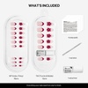 image:imageohora Gel Press On Nails  Medium Oval Red French Art  Hibiscus Island  SalonQuality 100 Real Gel No UV Lamp No Glue NonToxic  15 Sizes 30 Tips  Long lasting K beauty nails Summer nailsHibiscus Island