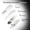 image:imageohora Gel Press On Nails  Medium Oval Red French Art  Hibiscus Island  SalonQuality 100 Real Gel No UV Lamp No Glue NonToxic  15 Sizes 30 Tips  Long lasting K beauty nails Summer nailsWild Tortoise