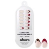 image:imageohora Gel Press On Nails  Medium Oval Red French Art  Hibiscus Island  SalonQuality 100 Real Gel No UV Lamp No Glue NonToxic  15 Sizes 30 Tips  Long lasting K beauty nails Summer nailsWild Tortoise