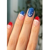 image:imageohora Semi Cured Gel Nail Strips N Liberated Stars  Works with Any Nail Lamps SalonQuality Long Lasting Easy to Apply amp Remove  Includes 2 Prep Pads Nail File amp Wooden StickN Star Stripes