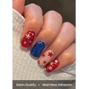 image:imageohora Semi Cured Gel Nail Strips N Liberated Stars  Works with Any Nail Lamps SalonQuality Long Lasting Easy to Apply amp Remove  Includes 2 Prep Pads Nail File amp Wooden StickN Liberated Stars