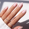 image:imageohora Semi Cured Gel Nail Strips N Sugar French  Nude Works with Any UVLED Lamps SalonQuality Easy to Apply amp Remove  Nail Wraps StickersCherry Blossom
