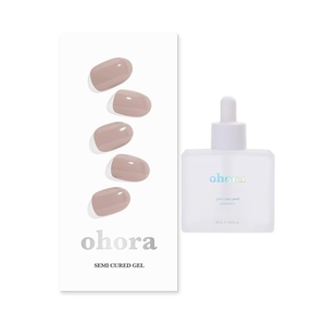 image:imageohora Semi Cured Gel Nail Set of 2 Pro Easy Peel Remover amp N Cream Beige  Professional SalonQuality Nail Care
