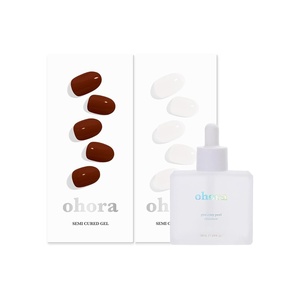 image:imageohora Semi Cured Gel Nail Set of 3 N Chilly amp N Bare Crystal amp Easy Peel Remover  Professional SalonQuality Nail Care