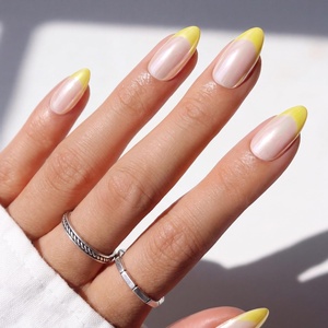 image:imageohora Semi Cured Gel Nail Strips N Sugar French  Nude Works with Any UVLED Lamps SalonQuality Easy to Apply amp Remove  Nail Wraps StickersNP Lemon Chrome