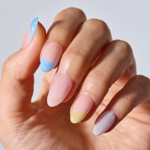 image:imageohora Semi Cured Gel Nail Strips N Sugar French  Nude Works with Any UVLED Lamps SalonQuality Easy to Apply amp Remove  Nail Wraps StickersNP Summer Pajamas