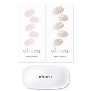 image:imageohora Semi Cured Gel Nail Set of 3 N Cream Light amp N Sparkle Glam amp Gel Lamp  Professional SalonQuality Nail Care