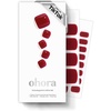 image:imageohora Semi Cured Gel Pedi Strips  Red Solid  P Cherry Jelly  SalonQuality Works with Any Lamps Long Lasting Easy to Apply amp Remove Includes 30 Strips Prep Pads Nail File amp Stick