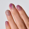 image:imageohora Semi Cured Gel Nail Strips  Purple Marble Glitter  N Ajisai Bloom  SalonQuality Works with Any Lamps Long Lasting Easy to Apply amp Remove Includes 30 Strips Prep Pads Nail File amp Stick