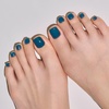 image:imageohora Semi Cured Gel Pedi Strips  Navy Solid  P Blueberry Jelly  SalonQuality Works with Any Lamps Long Lasting Easy to Apply amp Remove Includes 30 Strips Prep Pads Nail File amp Stick