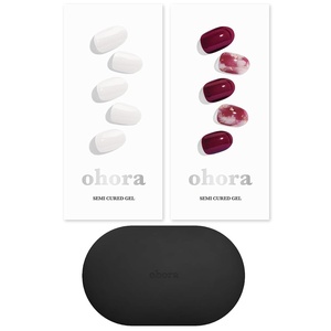 image:imageohora Semi Cured Gel Portable Starter Set N Clean White amp N Mulberry amp Portable Gel Lamp  Professional SalonQuality Nail Care