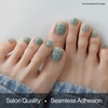 image:imageohora Semi Cured Gel Pedi Strips  Mint Green Dot  P Mint Choco  SalonQuality Works with Any Lamps Long Lasting Easy to Apply amp Remove Includes 30 Strips Prep Pads Nail File amp Stick