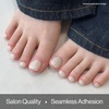 image:imageohora Semi Cured Gel Pedi Strips  White Solid  P Coconut Jelly  SalonQuality Works with Any Lamps Long Lasting Easy to Apply amp Remove Includes 30 Strips Prep Pads Nail File amp Stick
