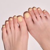 image:imageohora Semi Cured Gel Pedi Strips  Yellow Solid  P Lemon Jelly  SalonQuality Works with Any Lamps Long Lasting Easy to Apply amp Remove Includes 30 Strips Prep Pads Nail File amp Stick